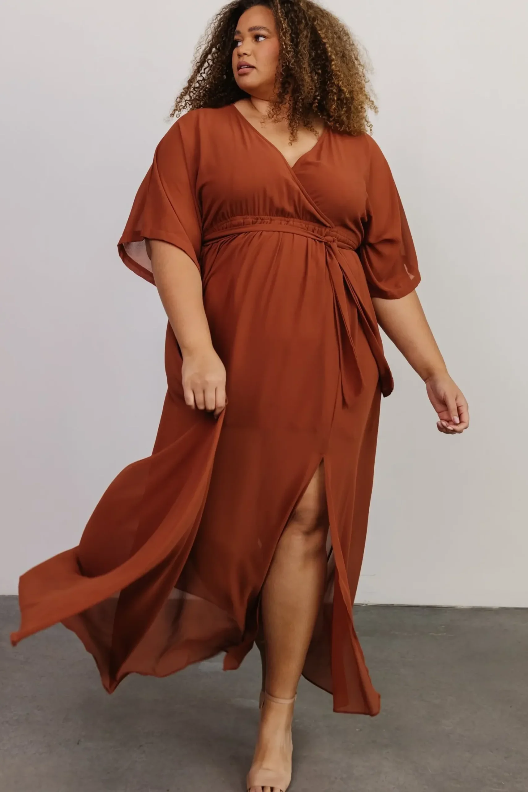 Baltic Born WEDDING SUITE|wedding guest|Kia Kimono Maxi Dress | Rust