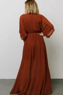 Baltic Born WEDDING SUITE|wedding guest|Kia Kimono Maxi Dress | Rust