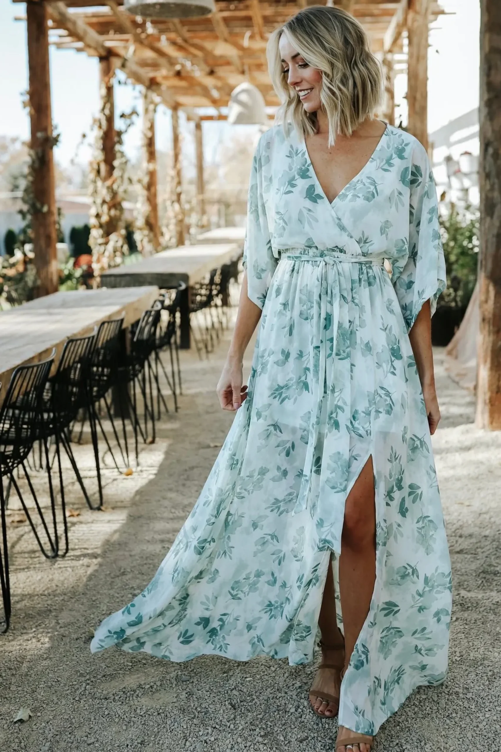 Baltic Born WEDDING SUITE|wedding guest|Kia Kimono Maxi Dress | Sage Floral