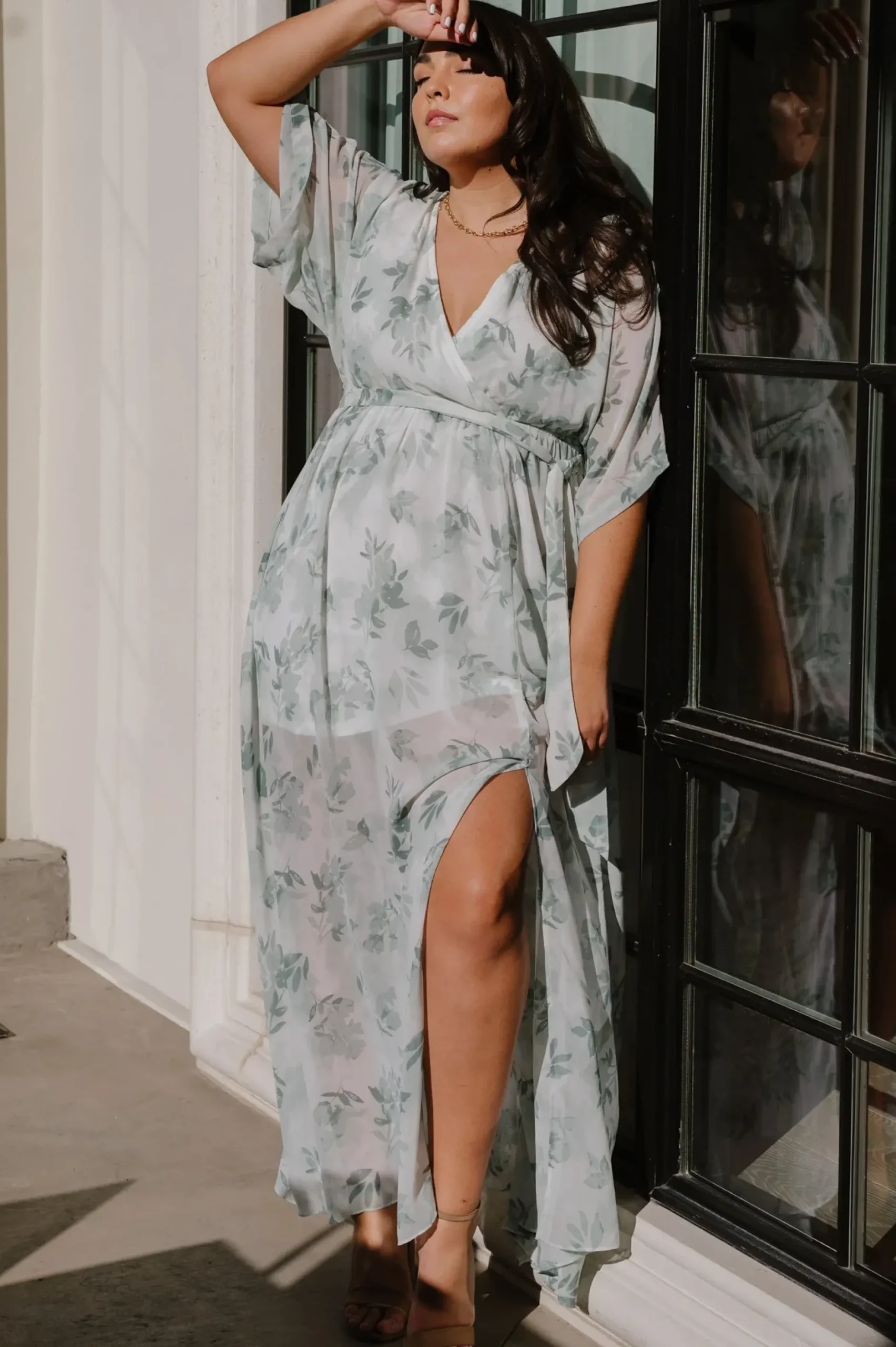 Baltic Born WEDDING SUITE|wedding guest|Kia Kimono Maxi Dress | Sage Floral