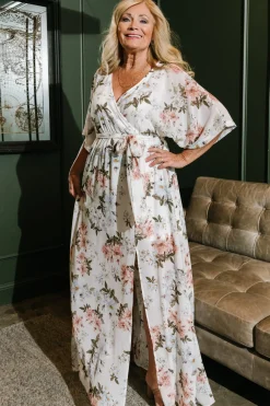 Baltic Born WEDDING SUITE|wedding guest|Kia Kimono Maxi Dress | White Floral