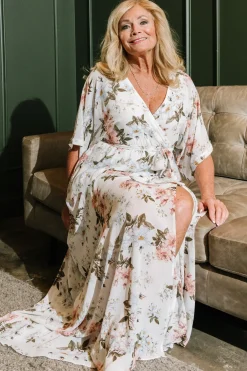 Baltic Born WEDDING SUITE|wedding guest|Kia Kimono Maxi Dress | White Floral