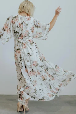 Baltic Born WEDDING SUITE|wedding guest|Kia Kimono Maxi Dress | White Floral