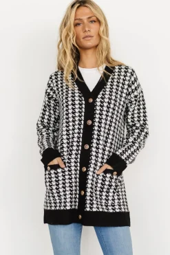 Baltic Born cardigans|Kimball Houndstooth Cardigan | Black + White