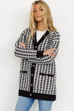Baltic Born cardigans|Kimball Houndstooth Cardigan | Black + White