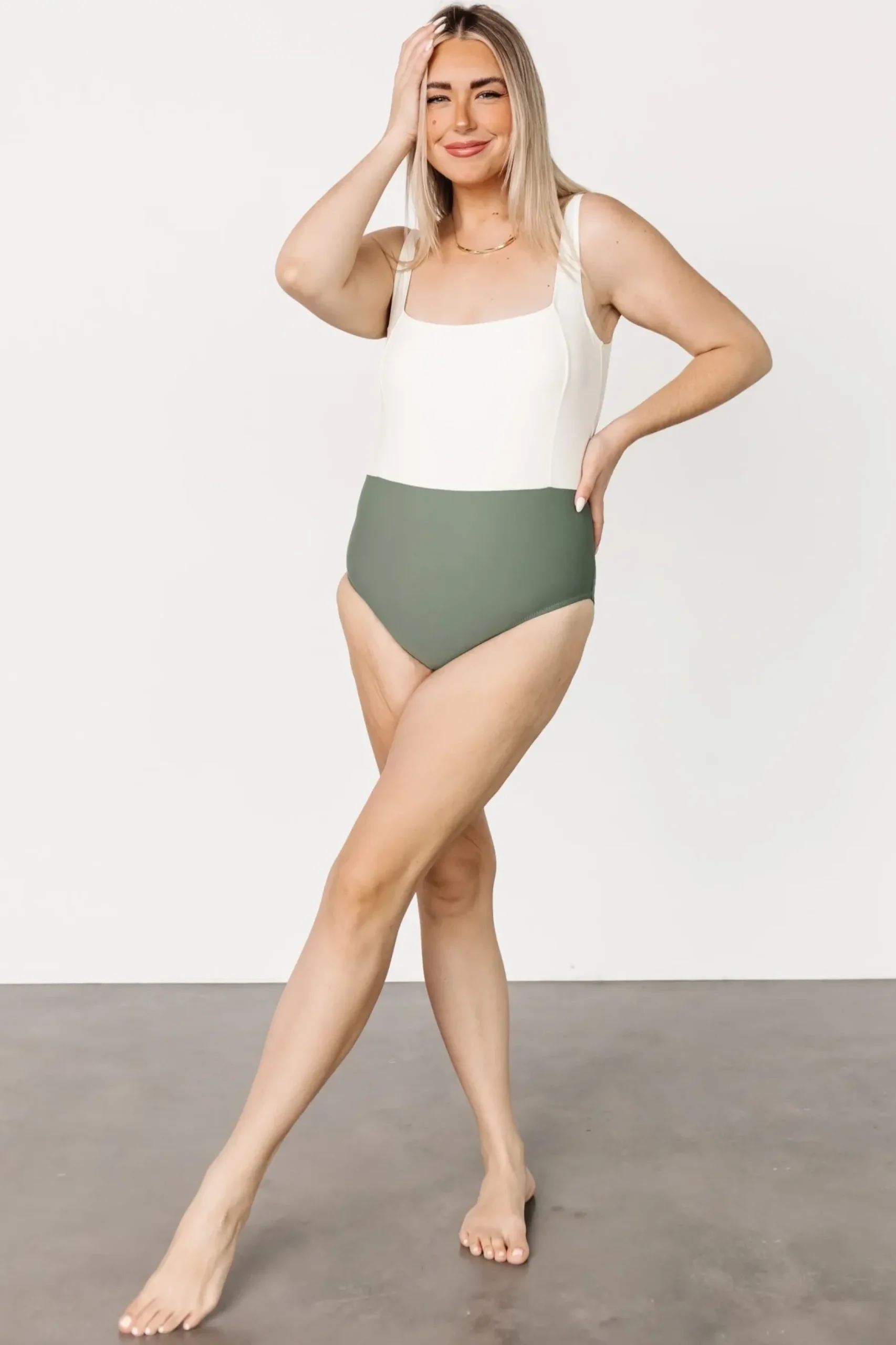 Baltic Born one piece|Kingston Color Block One Piece | Olive