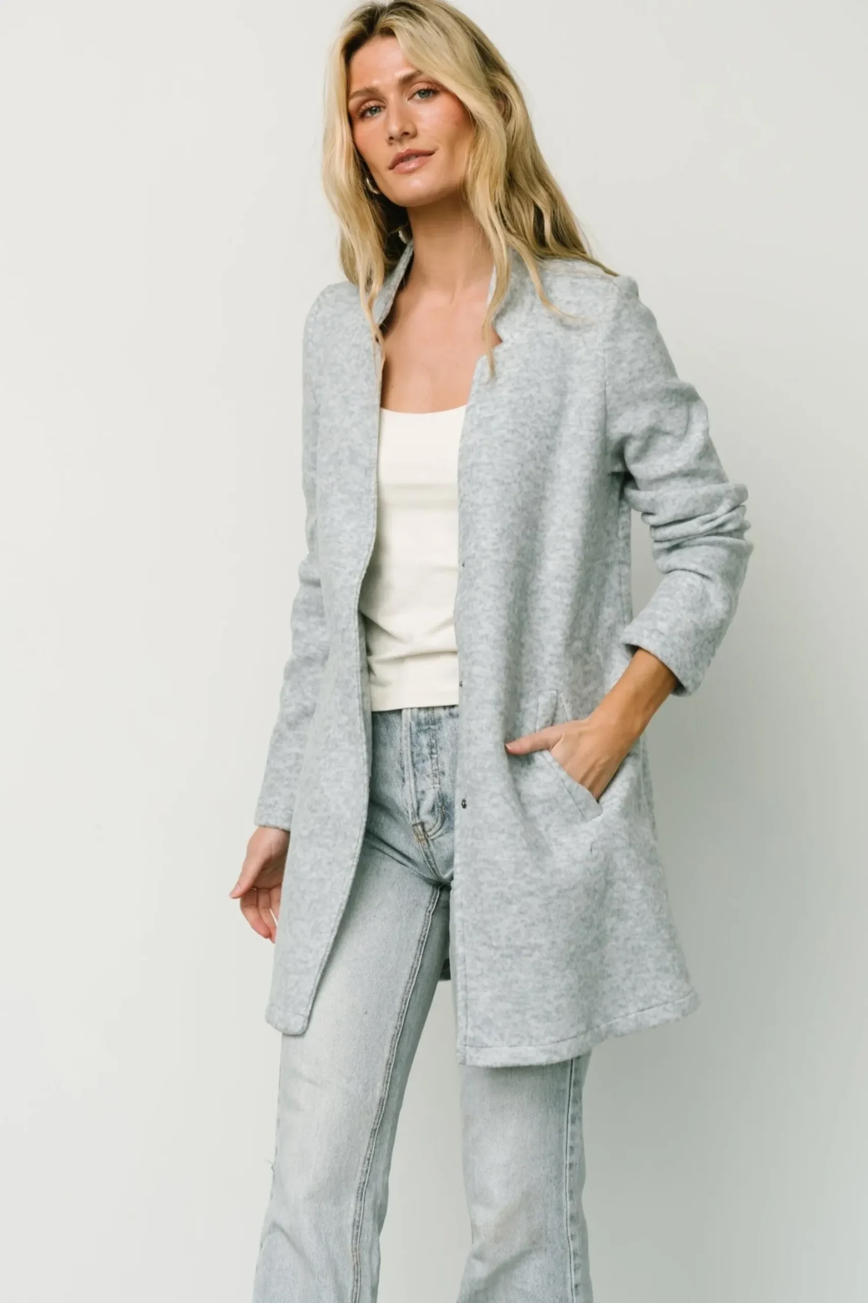 Baltic Born outerwear|Knoll Notch Jacket | Heather Light Blue