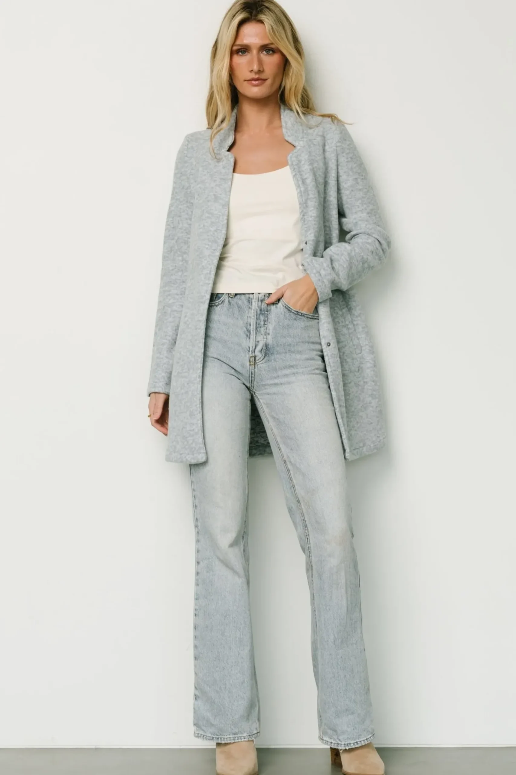 Baltic Born outerwear|Knoll Notch Jacket | Heather Light Blue