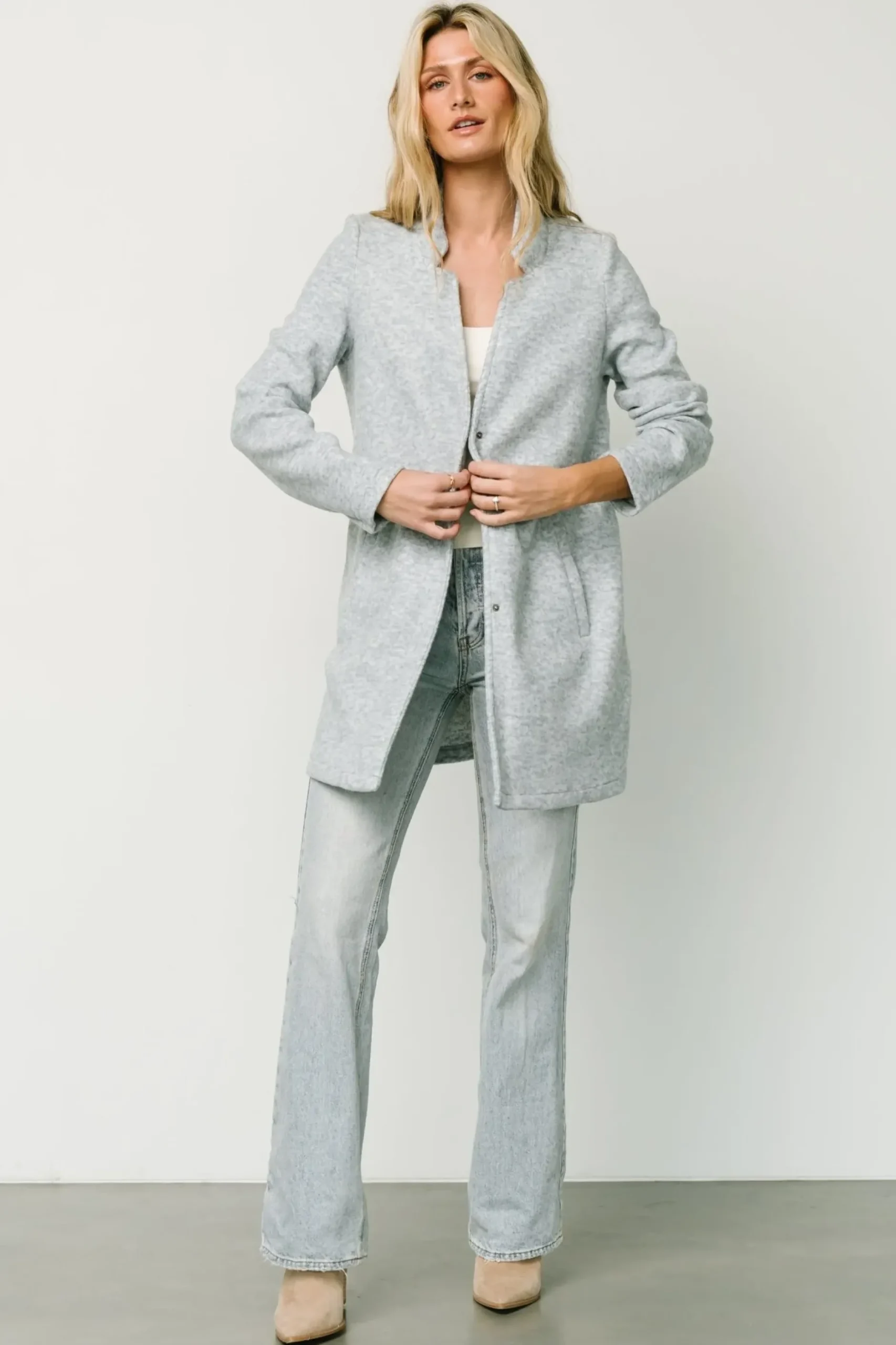 Baltic Born outerwear|Knoll Notch Jacket | Heather Light Blue