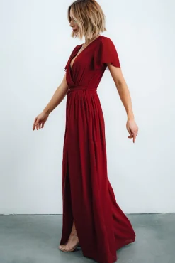 Baltic Born SALE|Kristina Maxi Dress | Burgundy