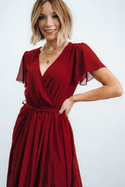 Baltic Born SALE|Kristina Maxi Dress | Burgundy