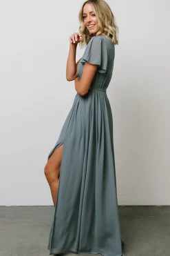 Baltic Born SALE|Kristina Maxi Dress | Dusty Blue