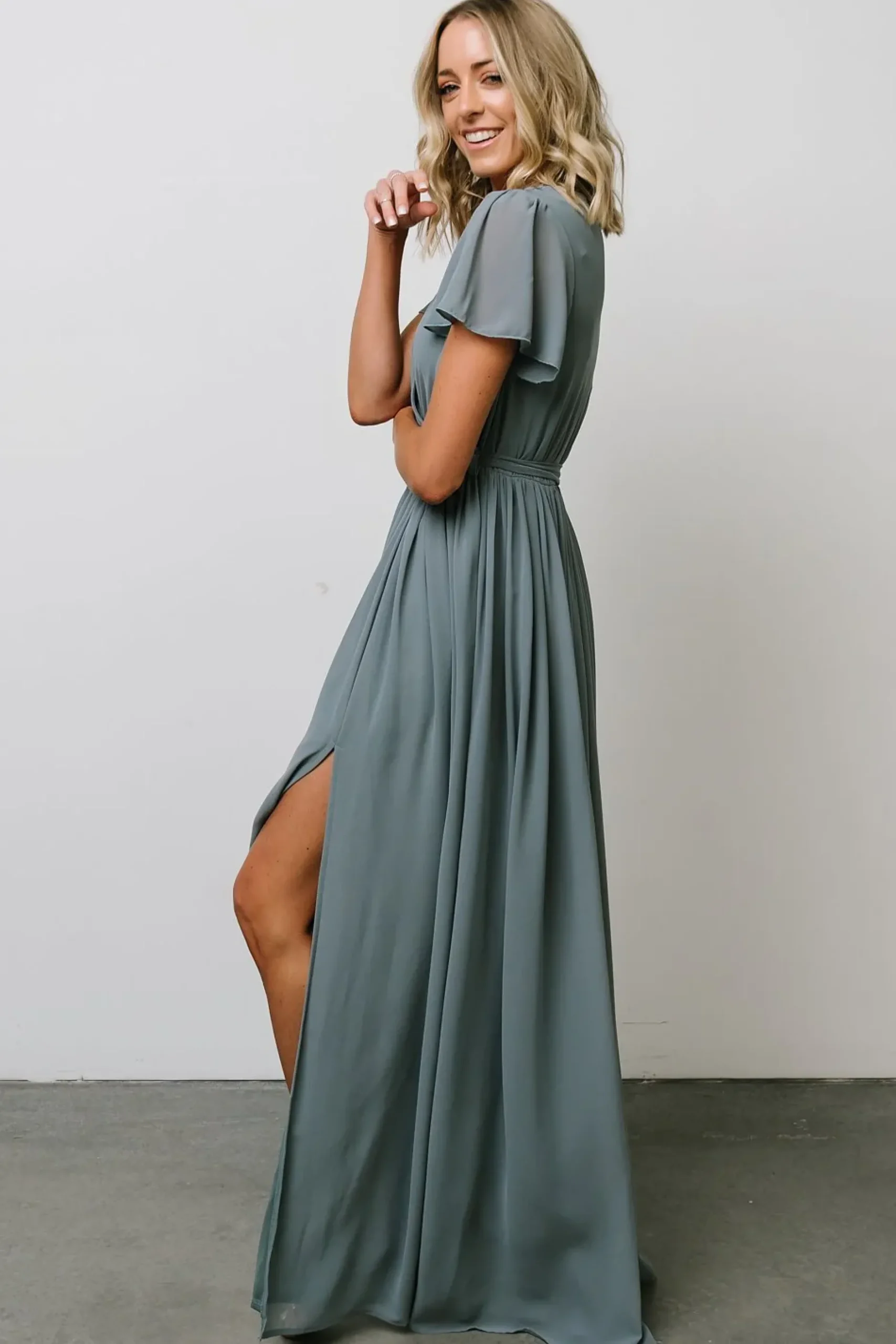 Baltic Born SALE|Kristina Maxi Dress | Dusty Blue