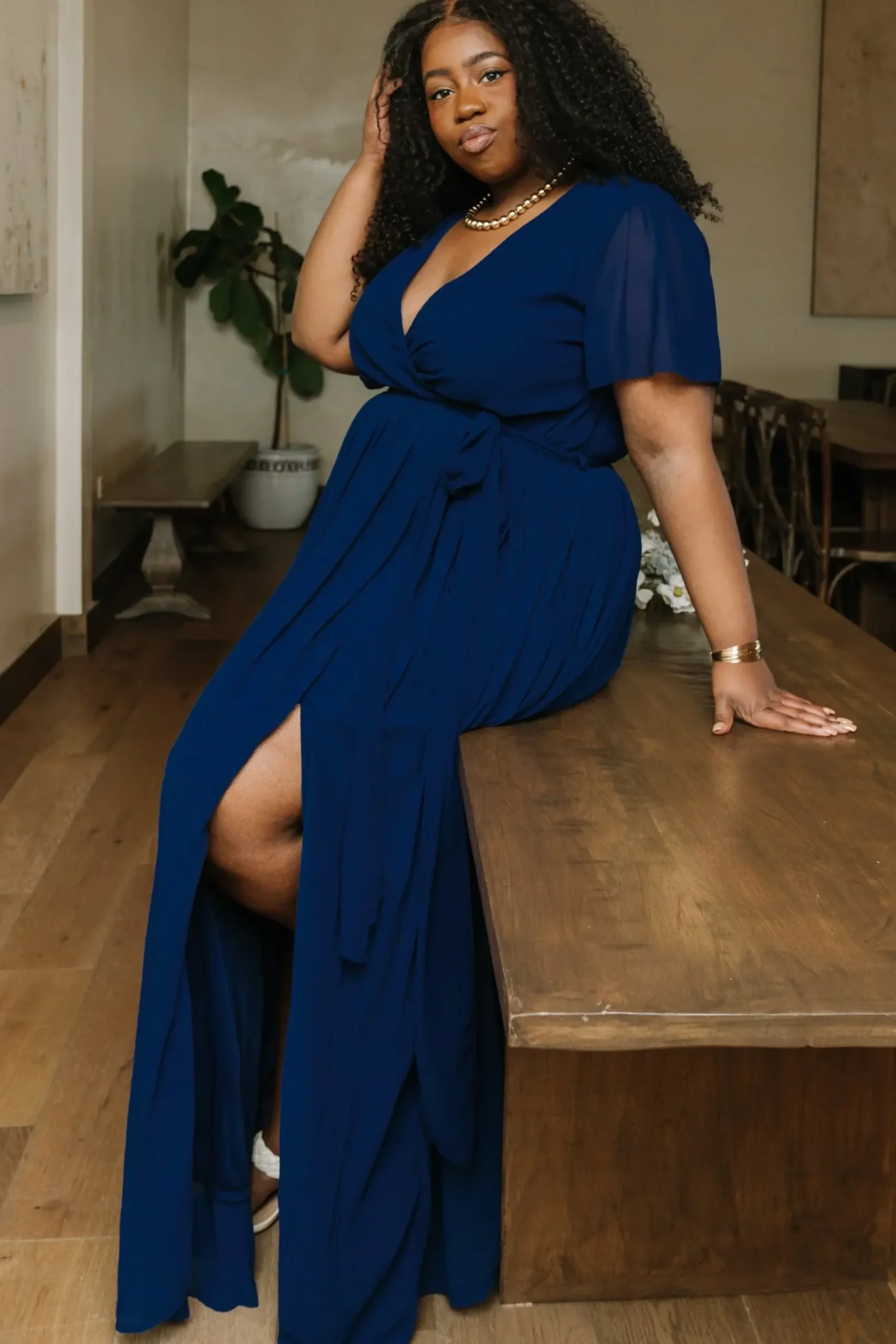 Baltic Born SALE|Kristina Maxi Dress | Navy