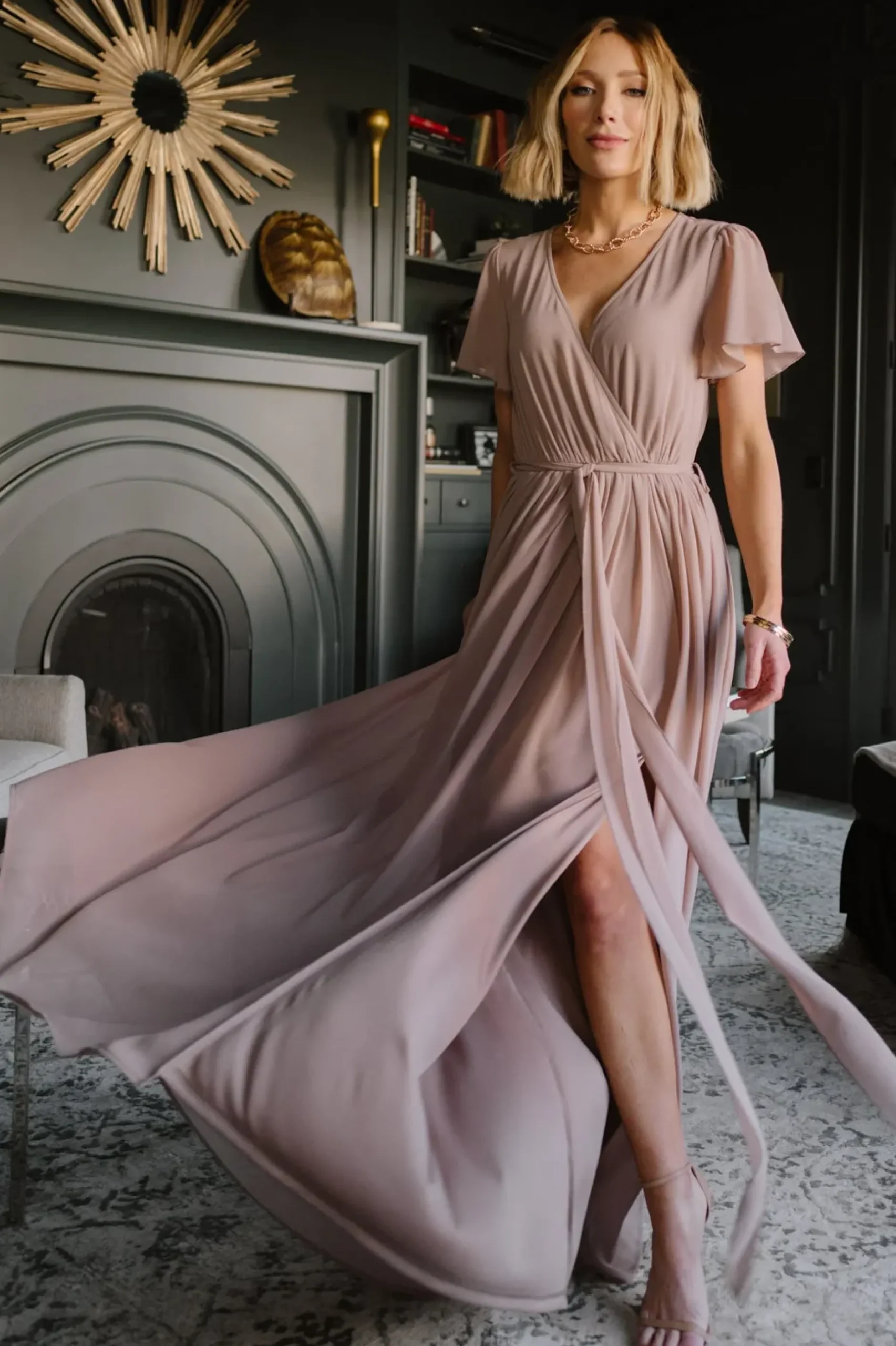 Baltic Born SALE|Kristina Maxi Dress | Taupe