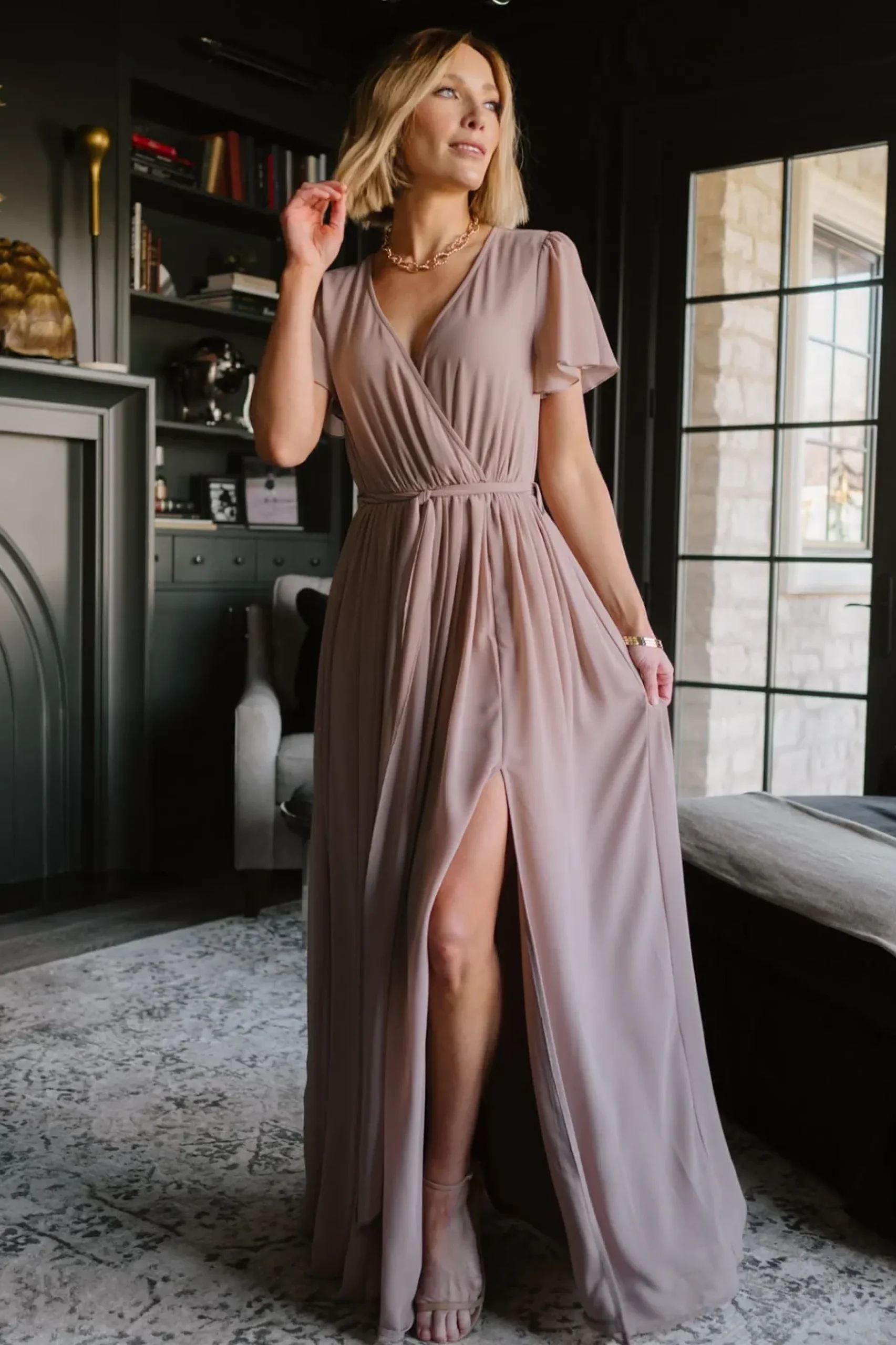 Baltic Born SALE|Kristina Maxi Dress | Taupe