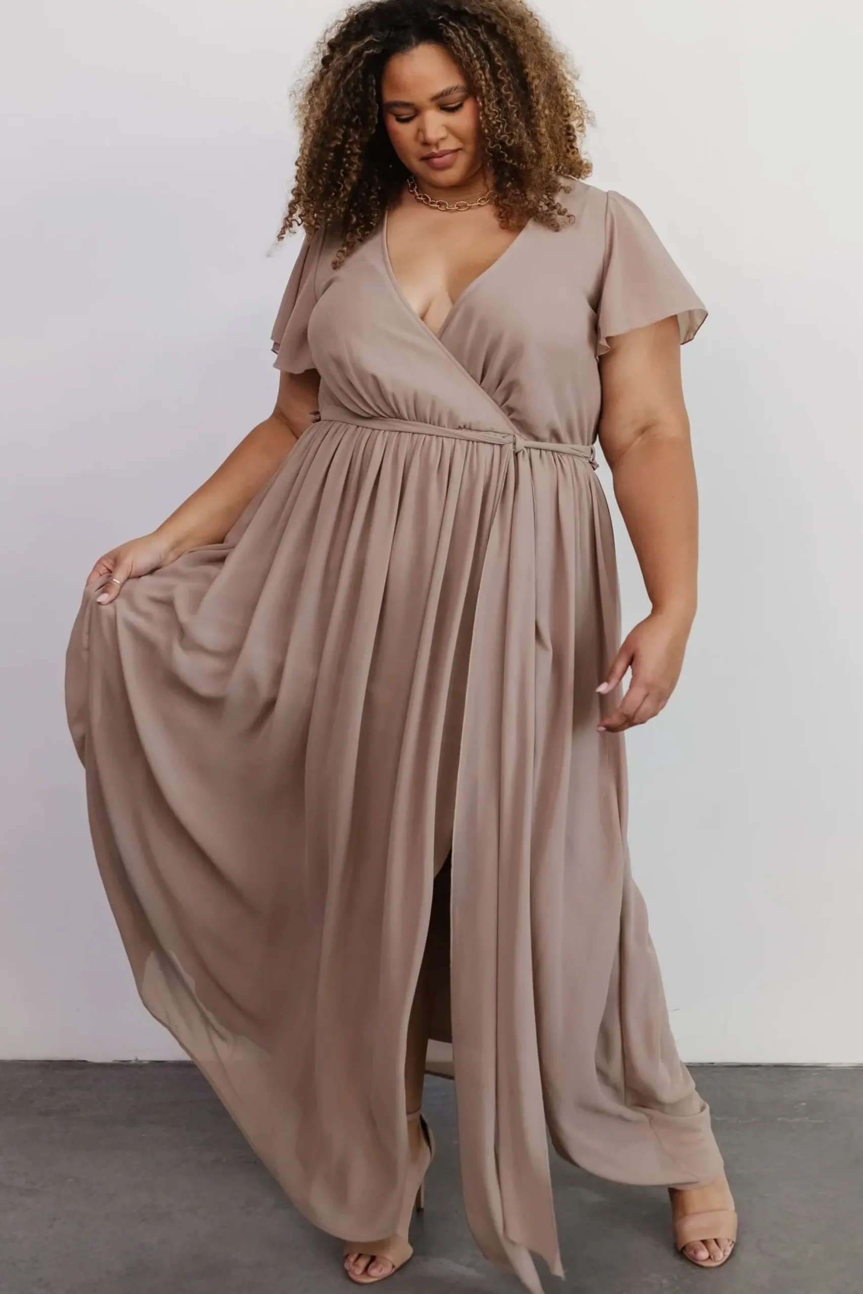 Baltic Born SALE|Kristina Maxi Dress | Taupe