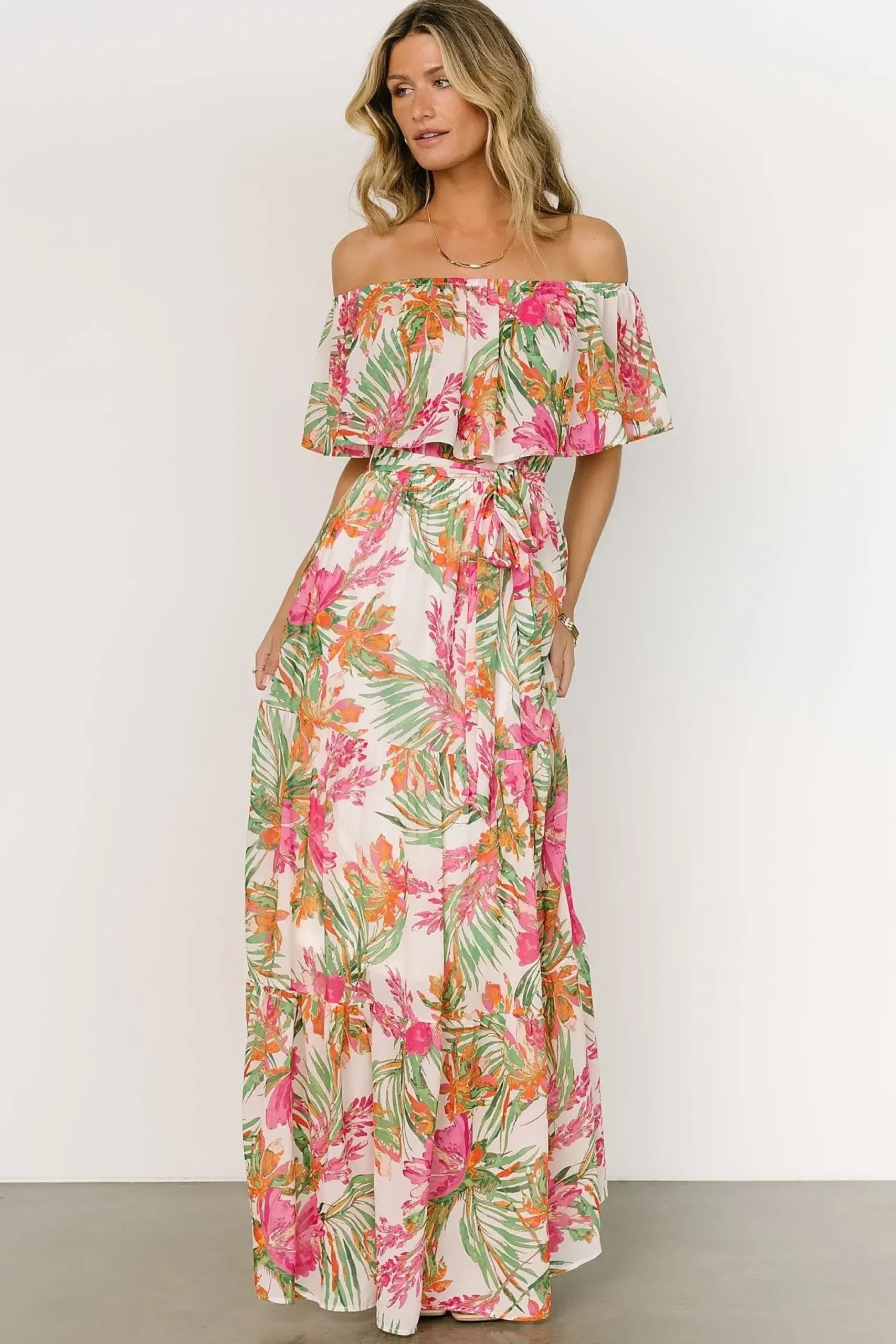 Baltic Born COMING SOON|Lahaina Off Shoulder Maxi Dress | Multi
