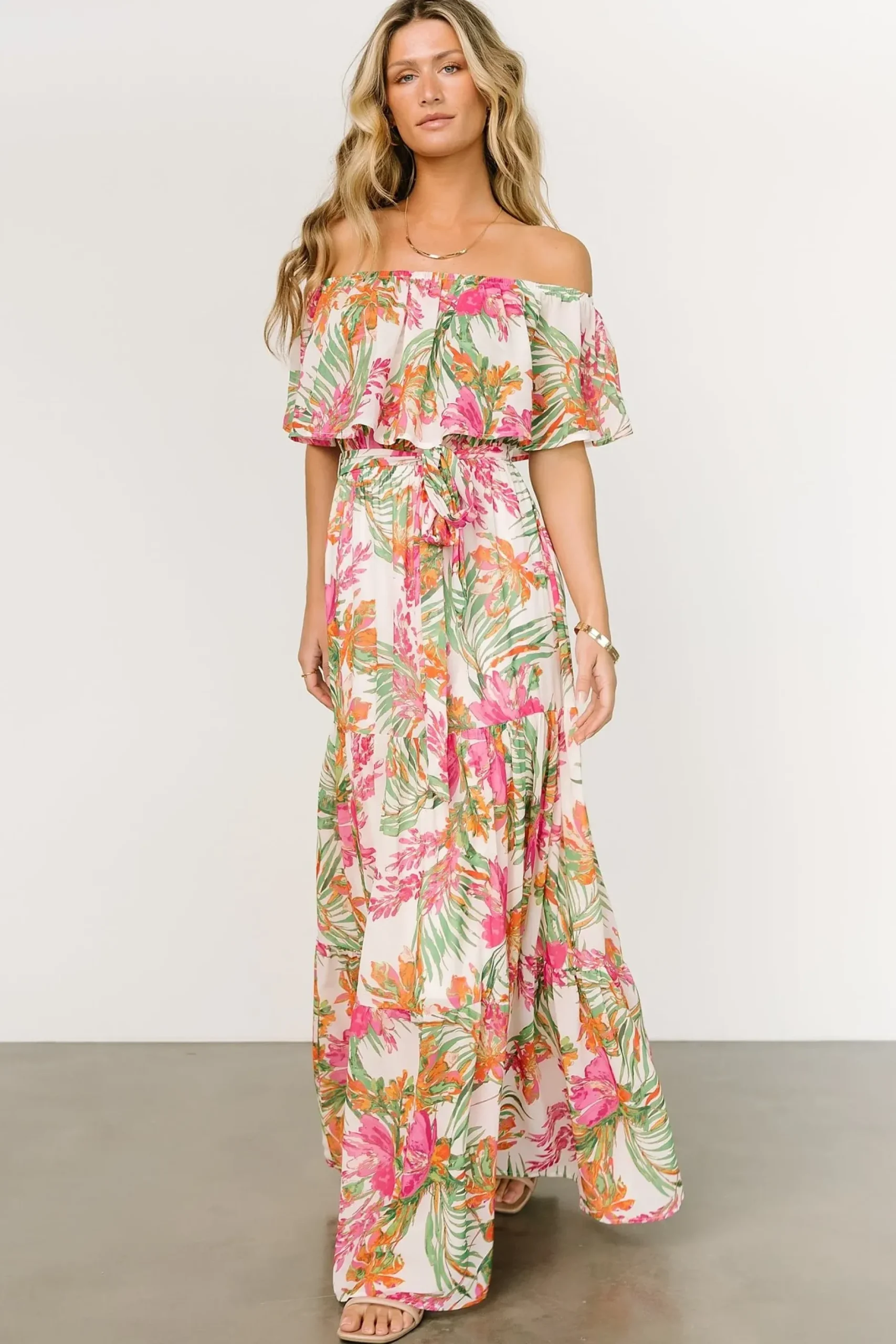Baltic Born COMING SOON|Lahaina Off Shoulder Maxi Dress | Multi