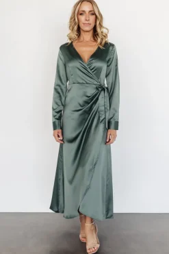 Baltic Born SALE|Lawrence Wrap Maxi Dress | Winter Green