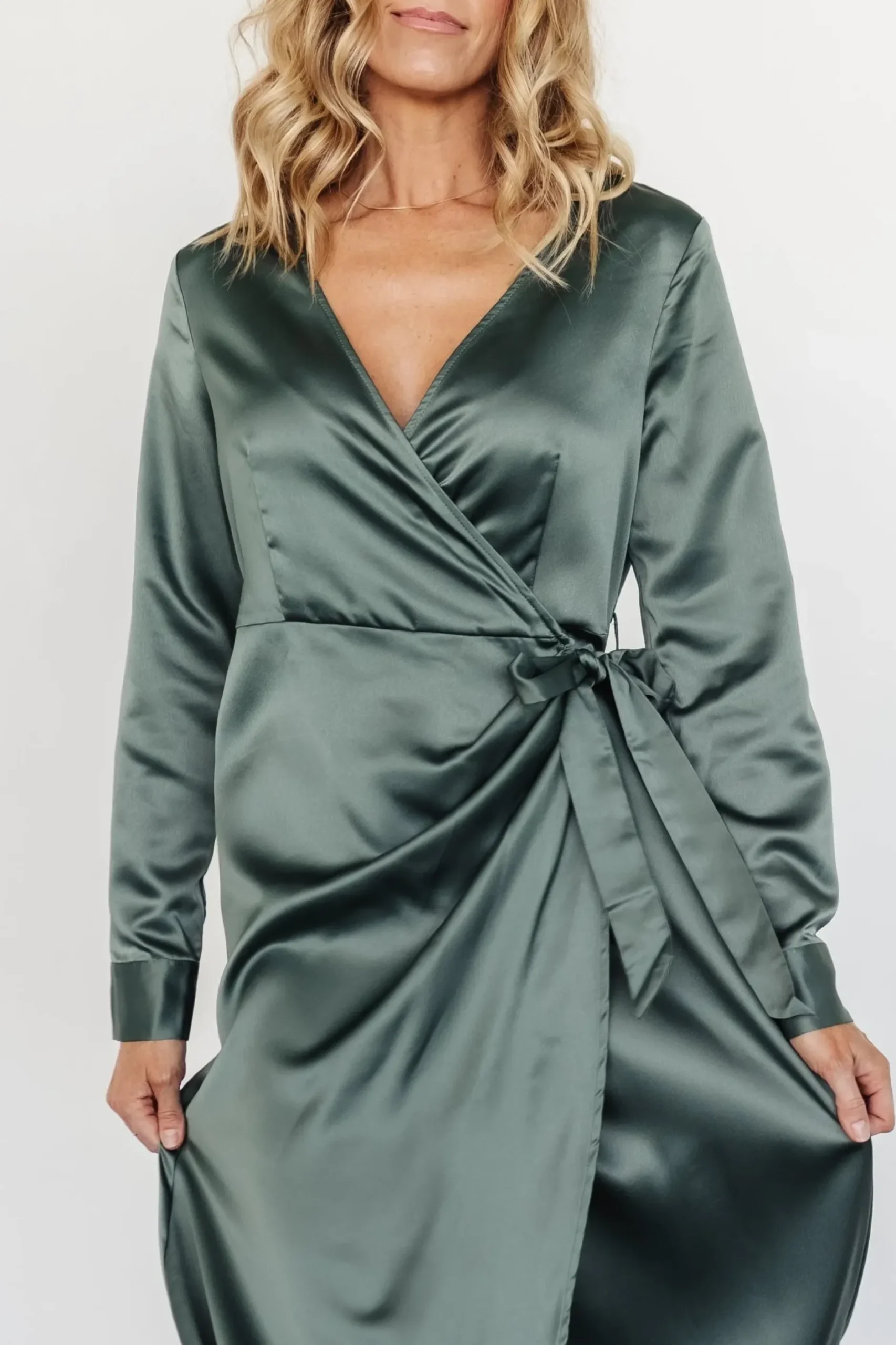Baltic Born SALE|Lawrence Wrap Maxi Dress | Winter Green