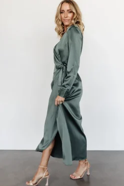 Baltic Born SALE|Lawrence Wrap Maxi Dress | Winter Green