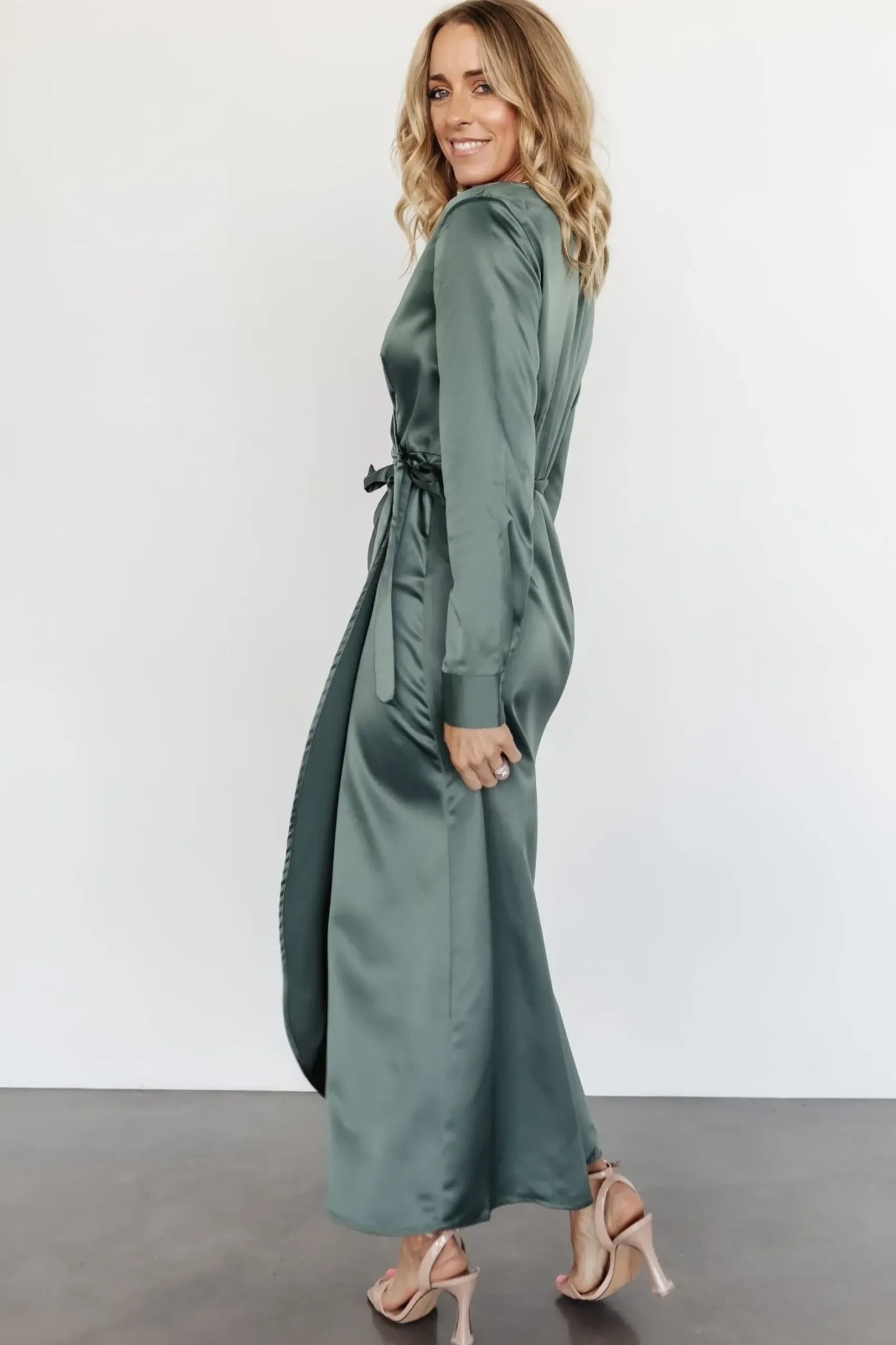 Baltic Born SALE|Lawrence Wrap Maxi Dress | Winter Green