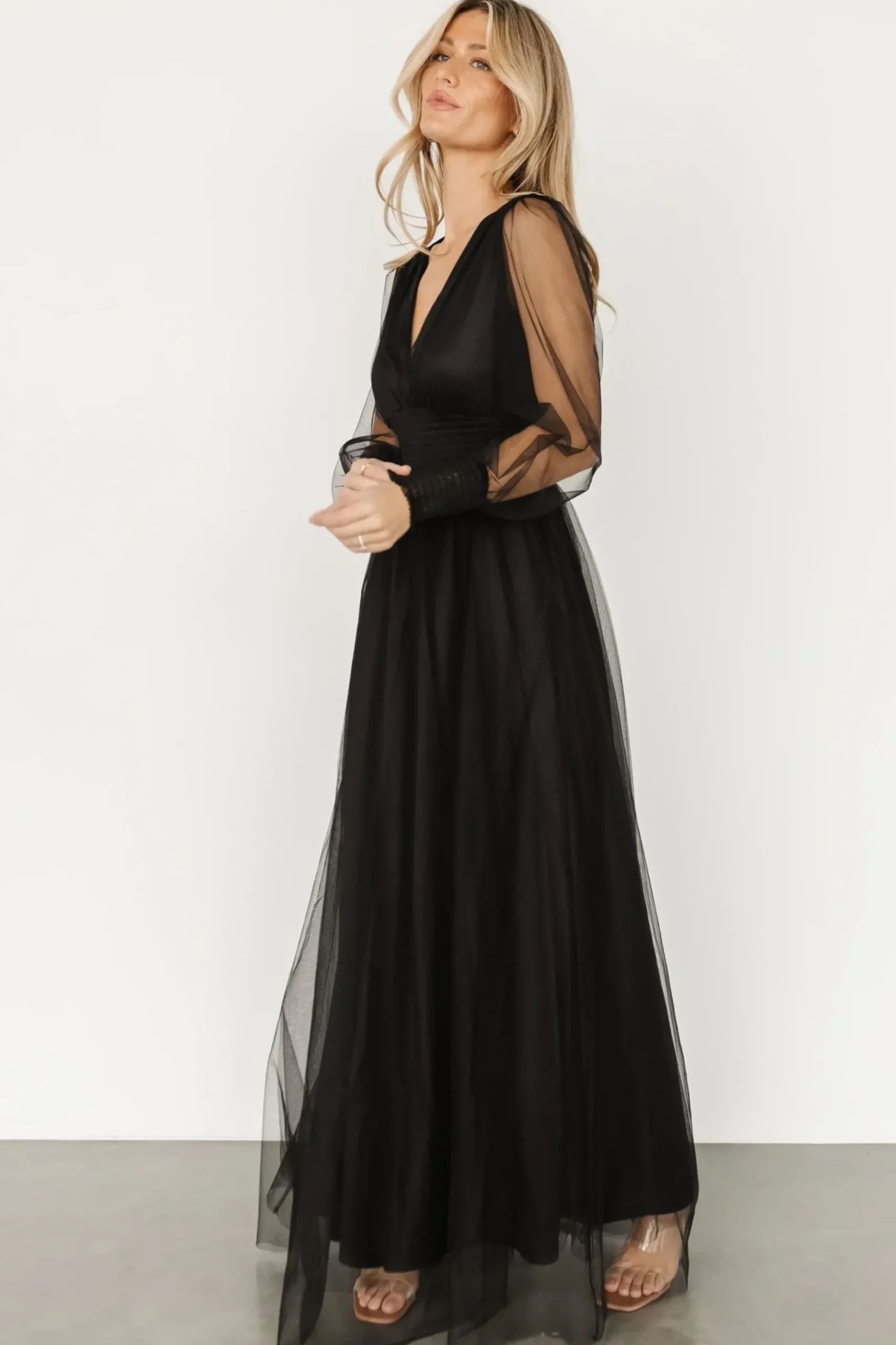 Baltic Born DRESSES|maxi dresses|Layla Tulle Maxi Dress | Black