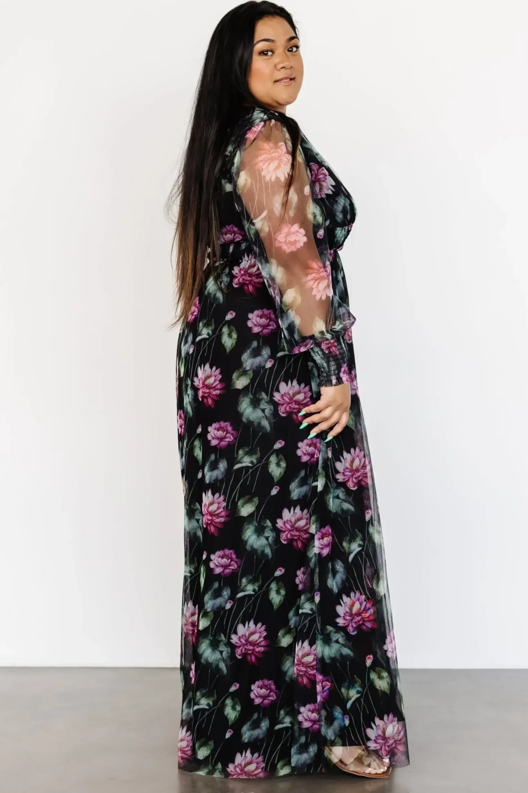 Baltic Born DRESSES|maxi dresses|Layla Tulle Maxi Dress | Black Multi