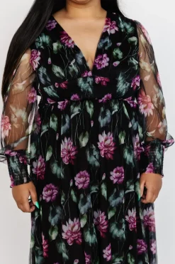 Baltic Born DRESSES|maxi dresses|Layla Tulle Maxi Dress | Black Multi
