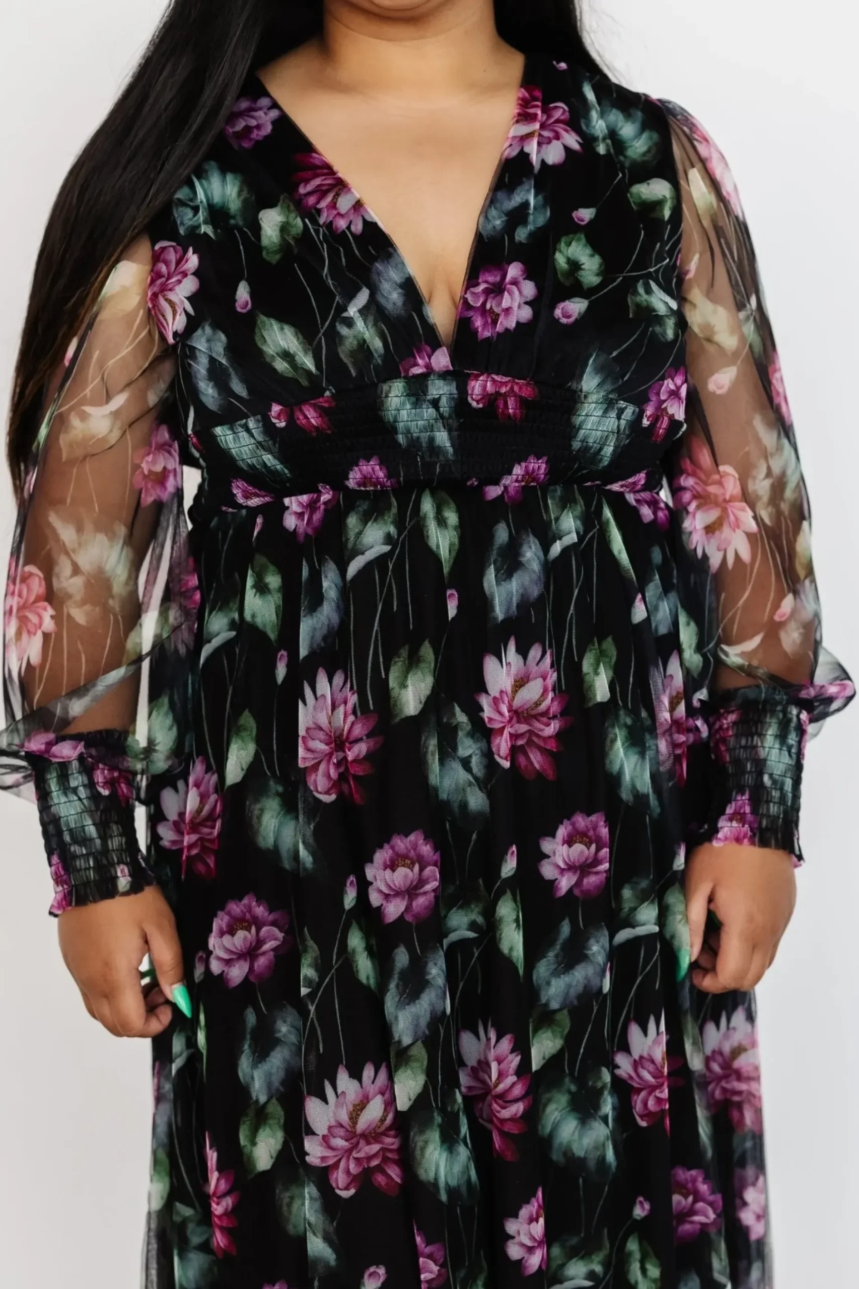 Baltic Born DRESSES|maxi dresses|Layla Tulle Maxi Dress | Black Multi