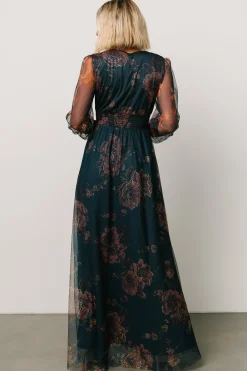 Baltic Born DRESSES|maxi dresses|Layla Tulle Maxi Dress | Copper + Blue Metallic