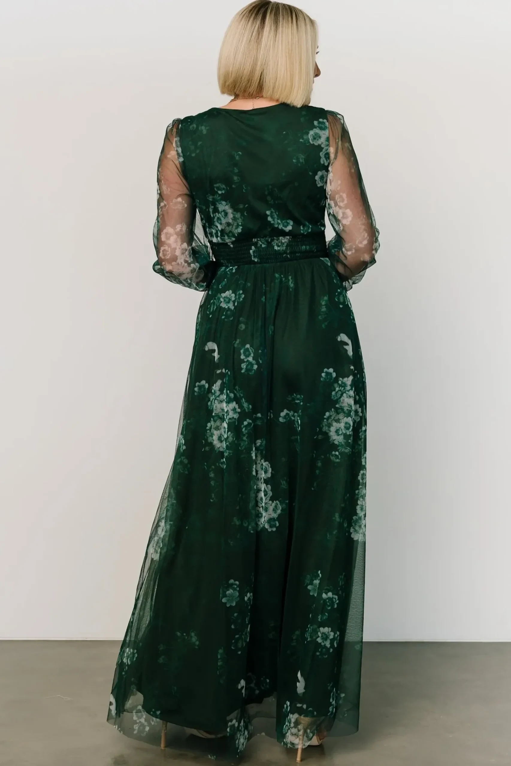 Baltic Born DRESSES|maxi dresses|Layla Tulle Maxi Dress | Dark Green Multi