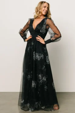 Baltic Born DRESSES|maxi dresses|Layla Tulle Maxi Dress | Navy Multi