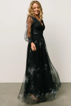 Baltic Born DRESSES|maxi dresses|Layla Tulle Maxi Dress | Navy Multi
