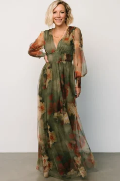 Baltic Born DRESSES|maxi dresses|Layla Tulle Maxi Dress | Olive + Rust