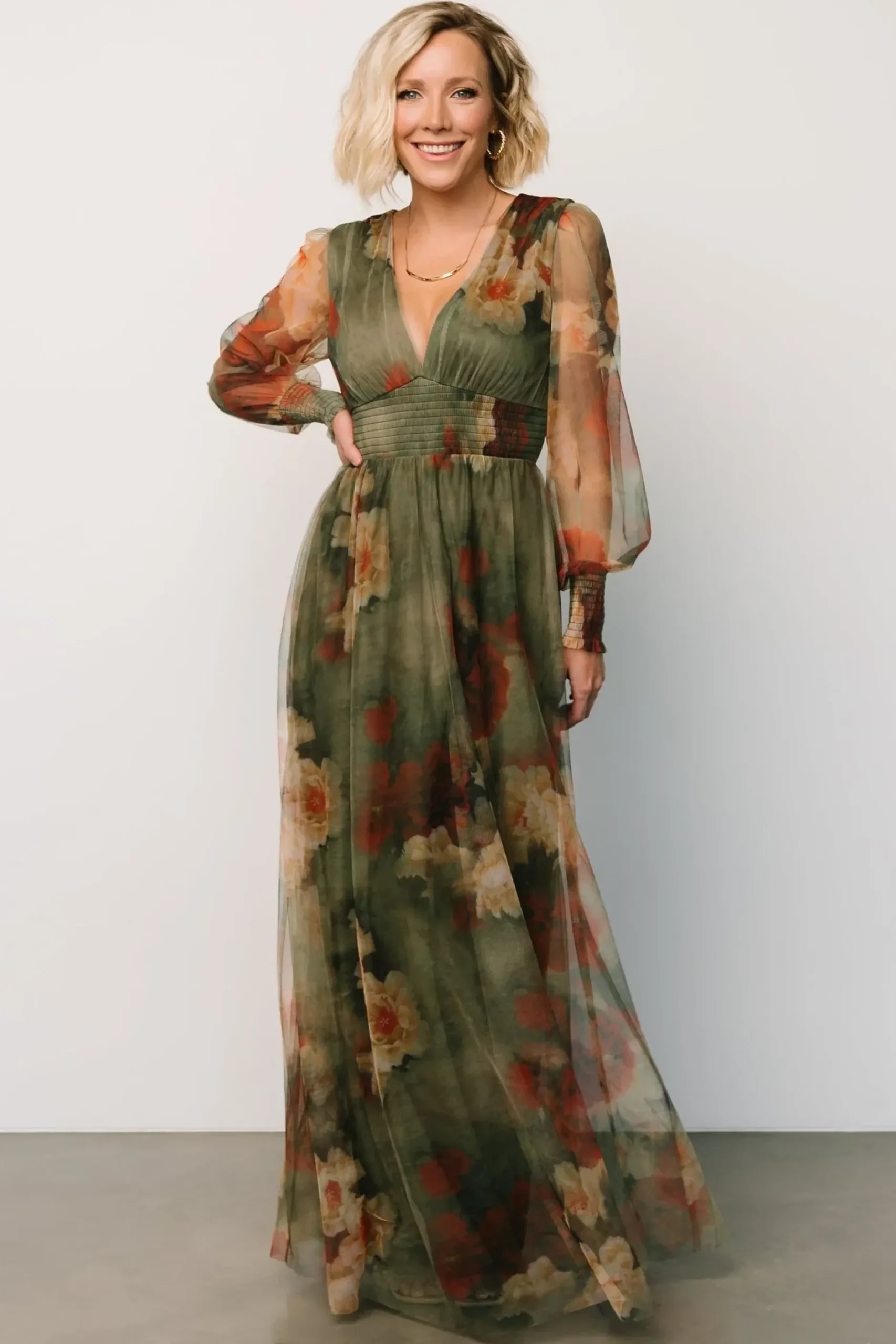 Baltic Born DRESSES|maxi dresses|Layla Tulle Maxi Dress | Olive + Rust