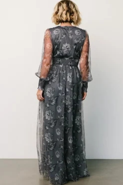 Baltic Born DRESSES|maxi dresses|Layla Tulle Maxi Dress | Slate Floral