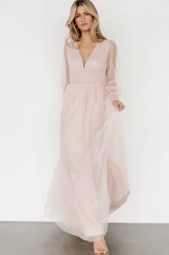 Baltic Born DRESSES|maxi dresses|Layla Tulle Maxi Dress | Shimmer Pink