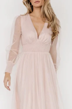 Baltic Born DRESSES|maxi dresses|Layla Tulle Maxi Dress | Shimmer Pink