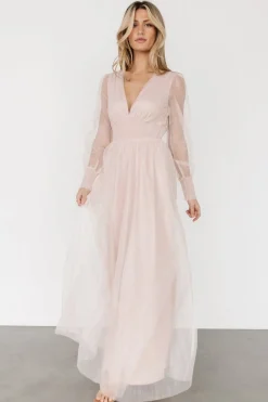 Baltic Born DRESSES|maxi dresses|Layla Tulle Maxi Dress | Shimmer Pink