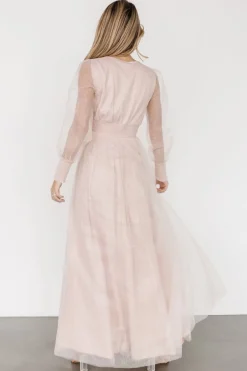 Baltic Born DRESSES|maxi dresses|Layla Tulle Maxi Dress | Shimmer Pink