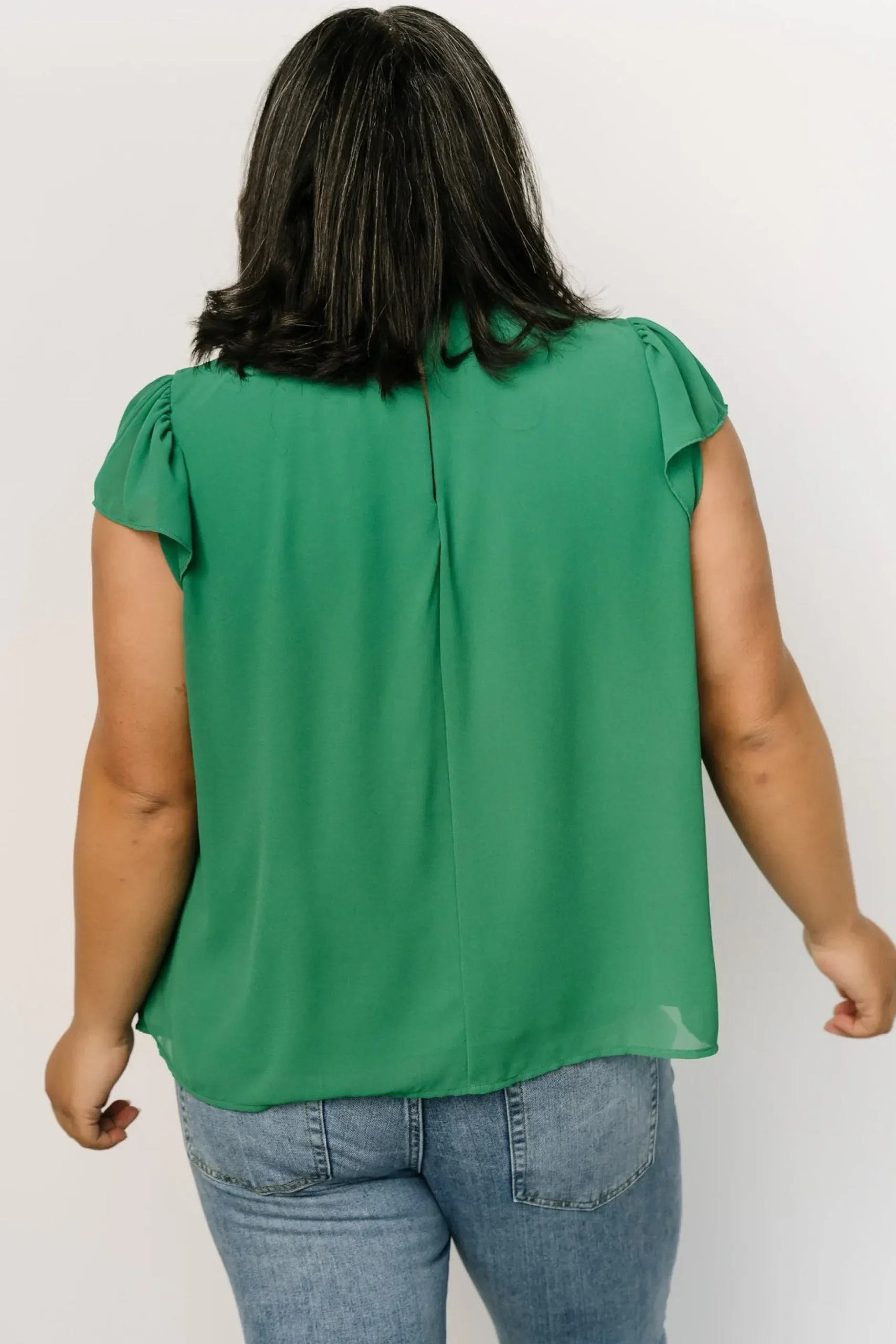 Baltic Born blouses + shirts|Leah Mock Neck Top | Green