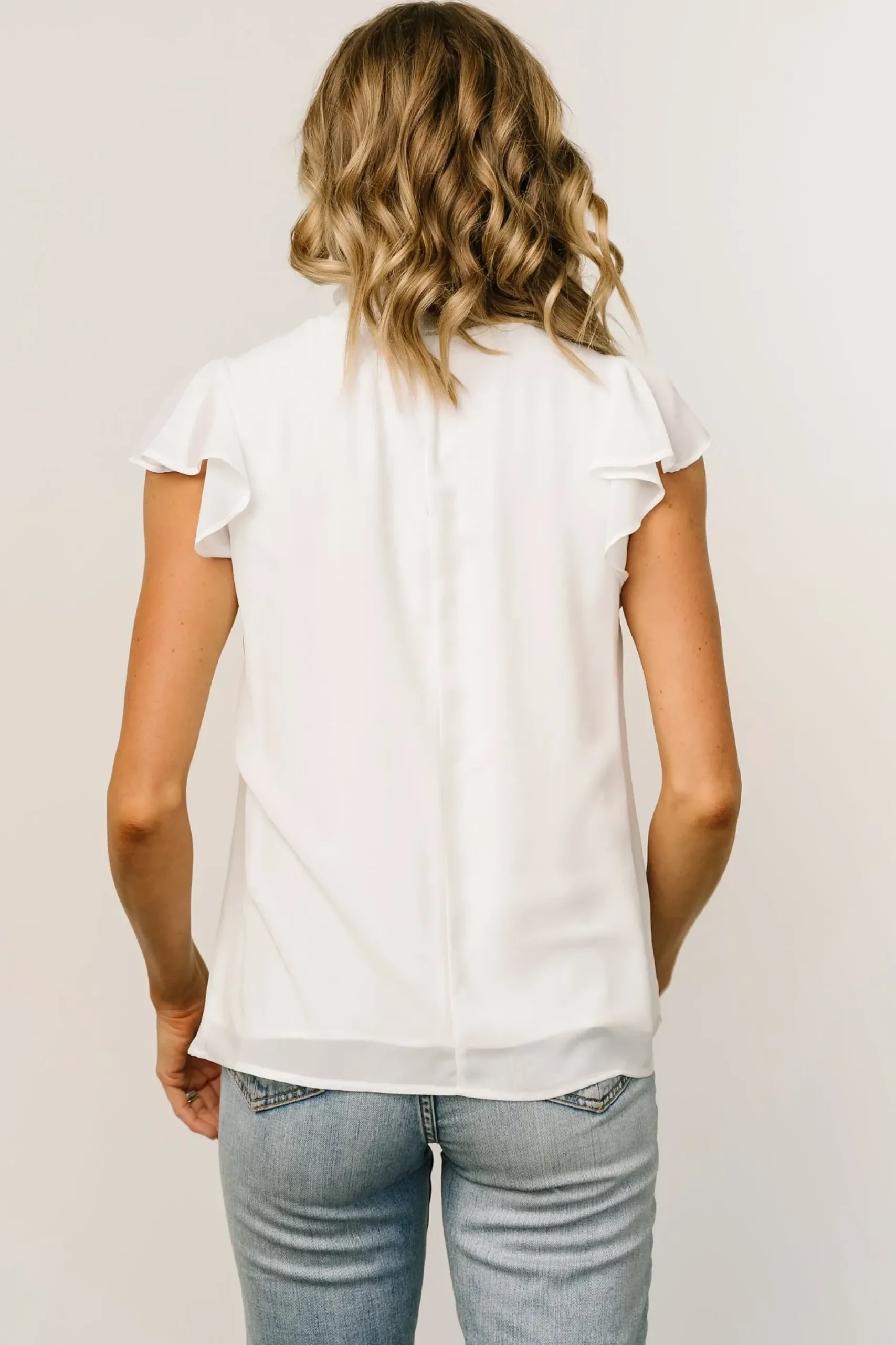 Baltic Born blouses + shirts|Leah Mock Neck Top | Off White