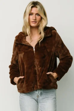 Baltic Born outerwear|Leeds Faux Fur Jacket | Brown