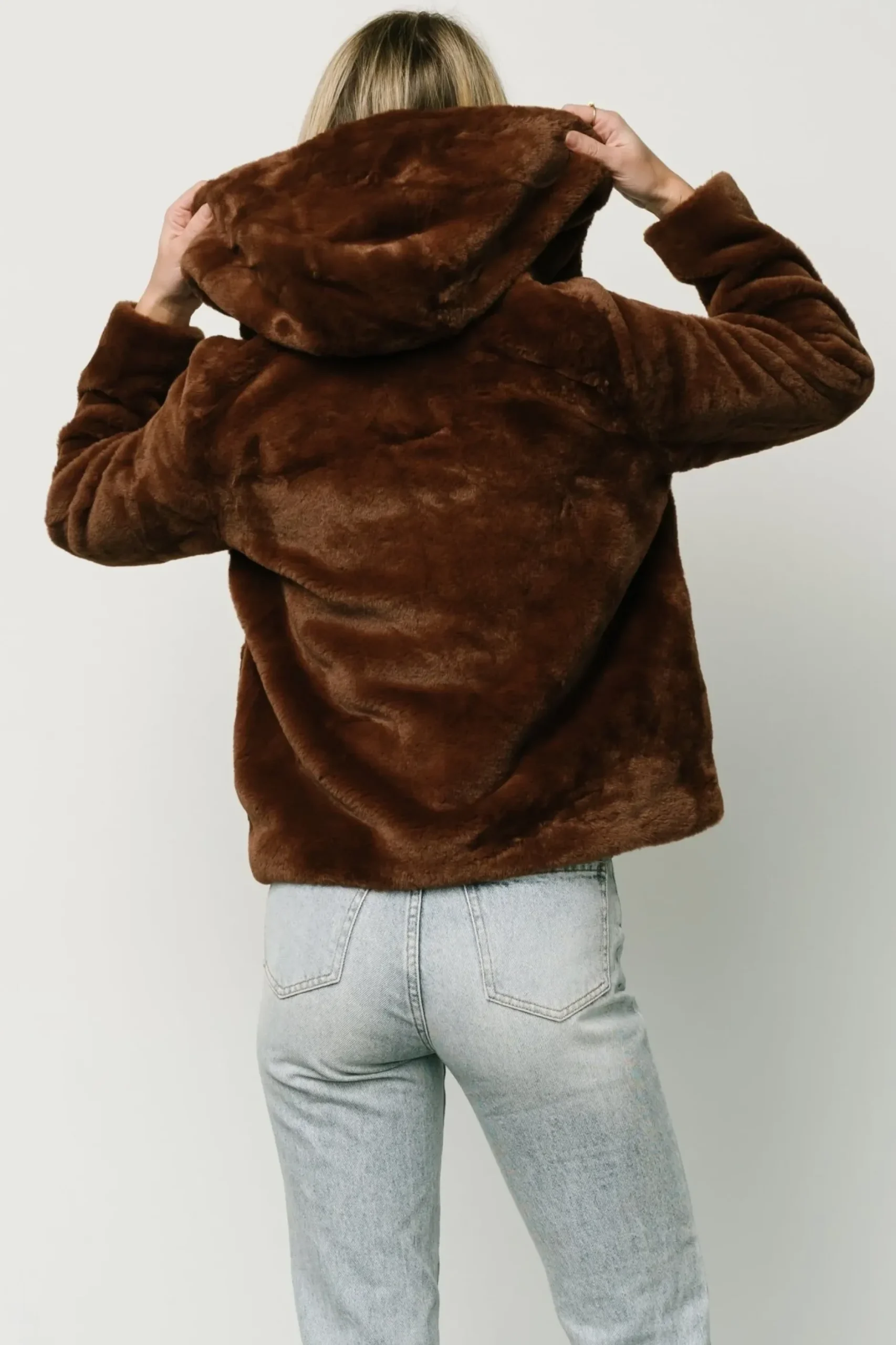 Baltic Born outerwear|Leeds Faux Fur Jacket | Brown