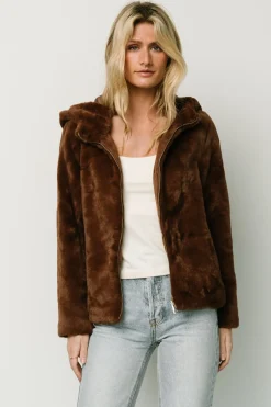 Baltic Born outerwear|Leeds Faux Fur Jacket | Brown