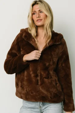 Baltic Born outerwear|Leeds Faux Fur Jacket | Brown