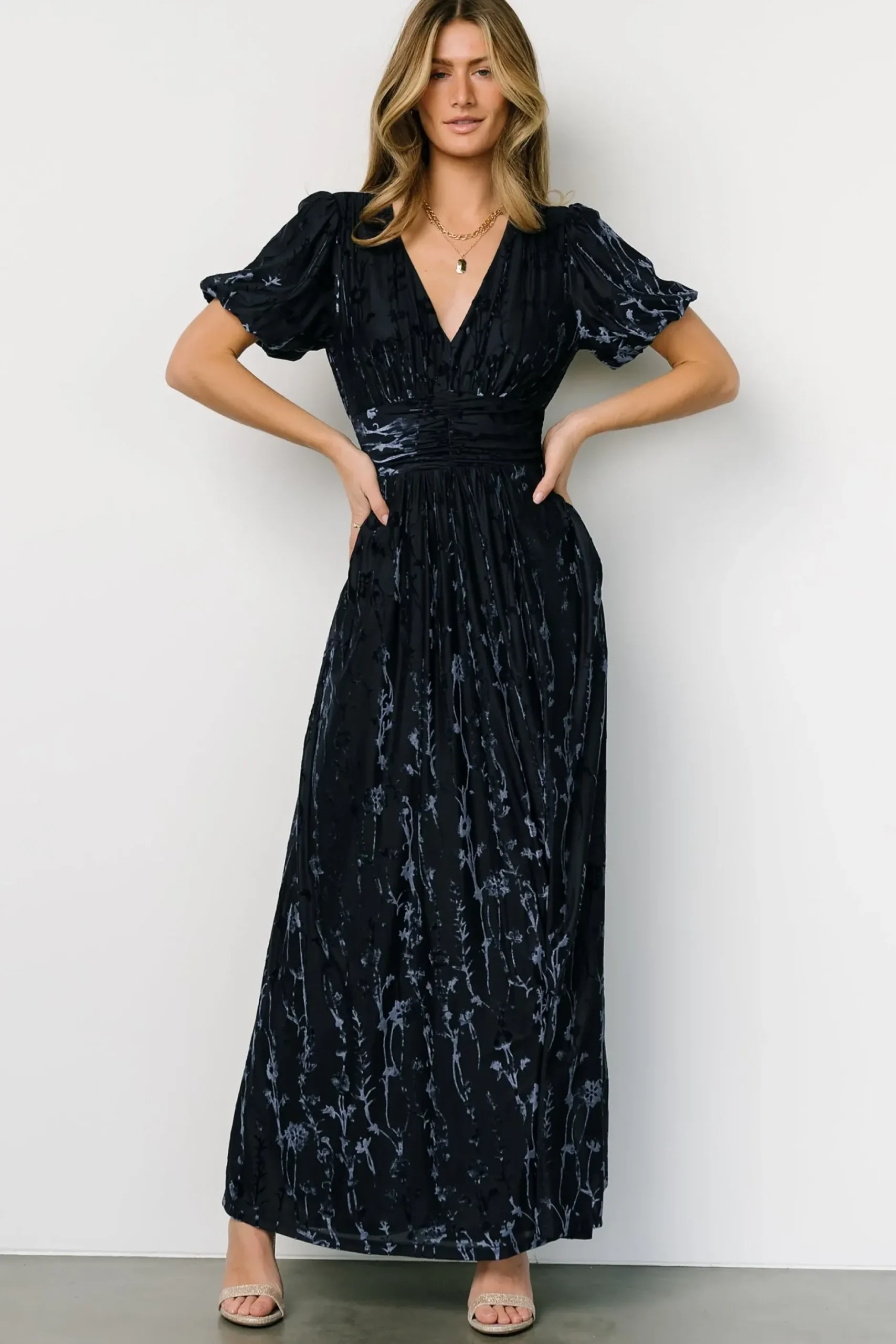 Baltic Born maxi dresses|EXTENDED SIZING|Leslie Velvet Maxi Dress | Deep Blue