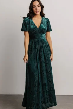 Baltic Born maxi dresses|EXTENDED SIZING|Leslie Velvet Maxi Dress | Emerald